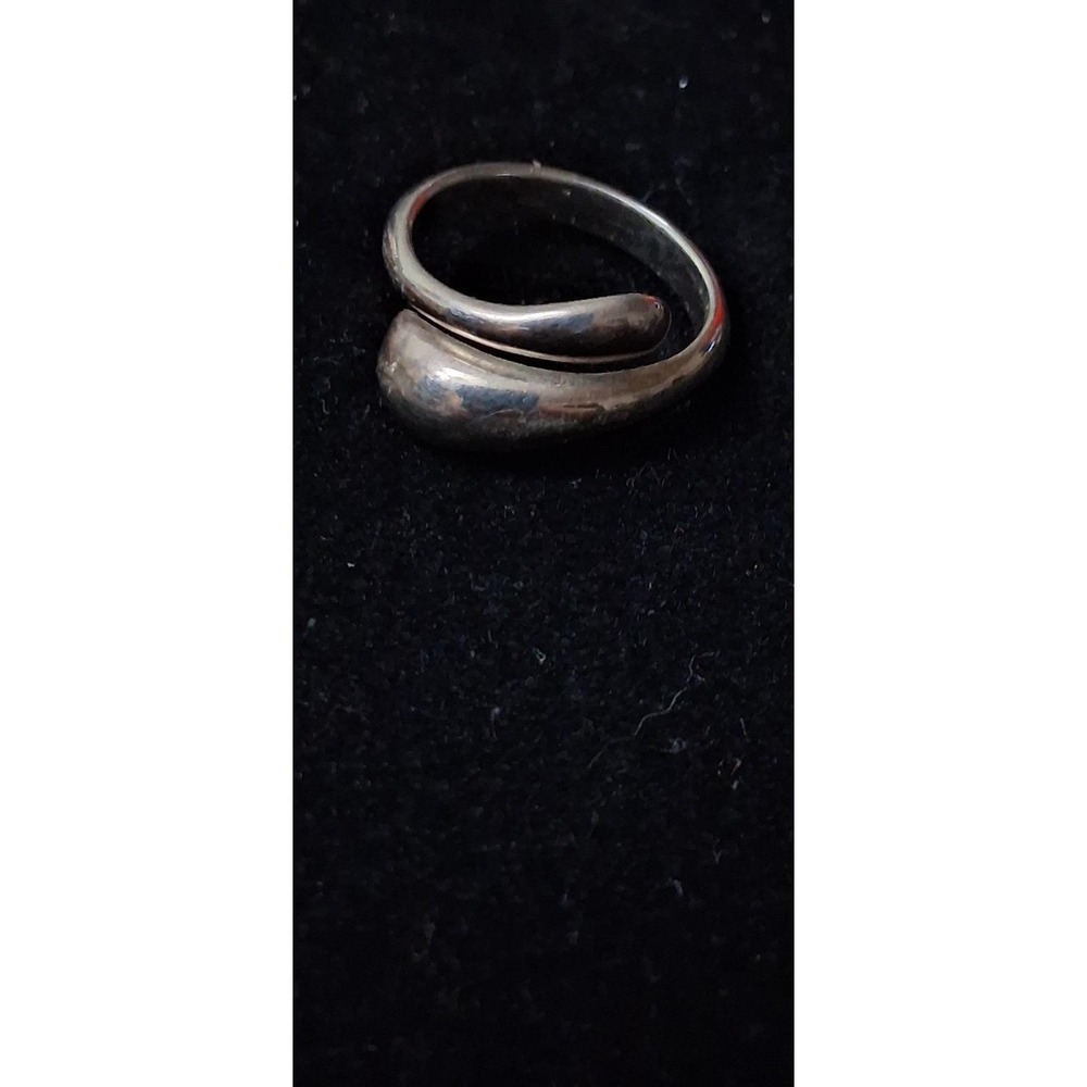 Vintage Sterling Silver Adjustable Double Snakehead Ring Wrap Design SZ 7